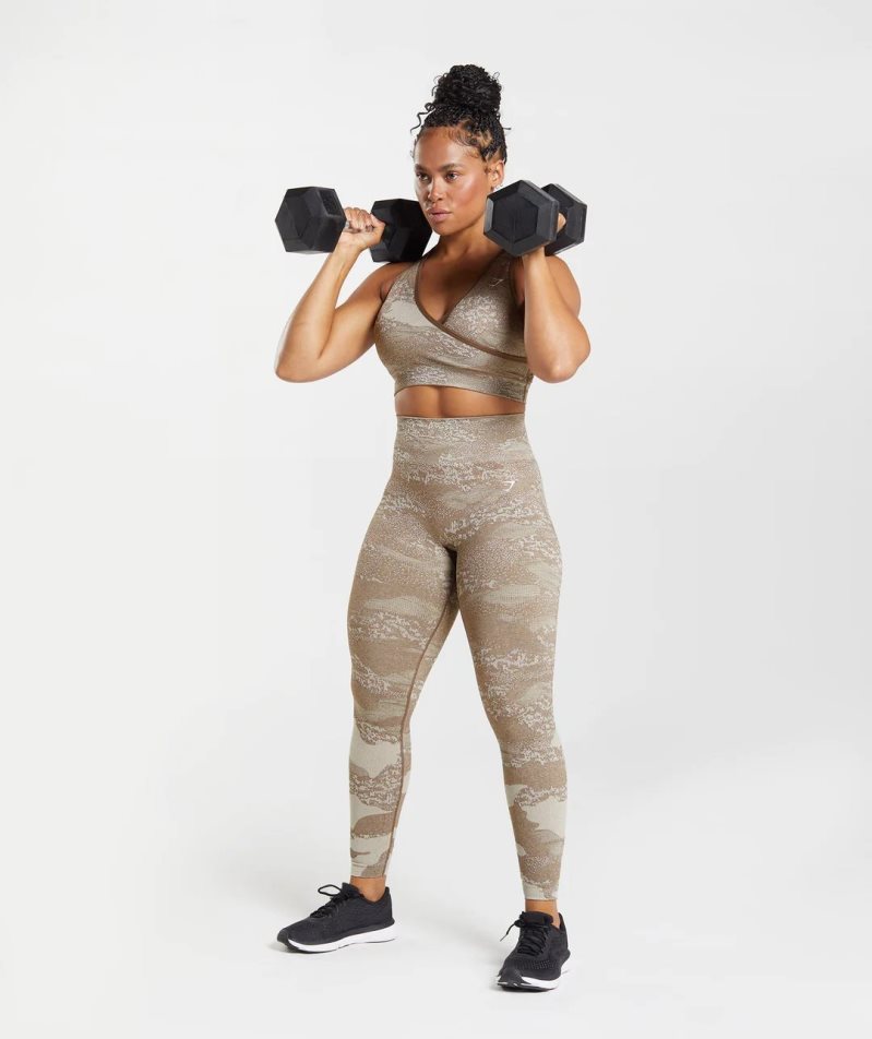 Legginsy Gymshark Adapt Camo Seamless Damskie Oliwkowe | PL 408JZP